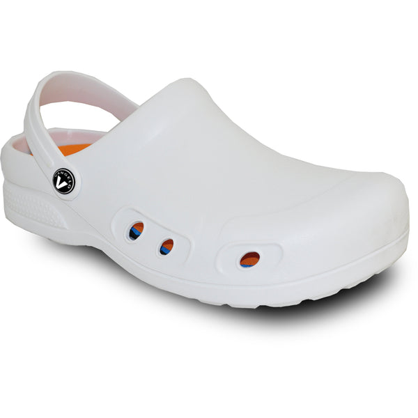 VANGELO Men Slip Resistant Clog RITZ White