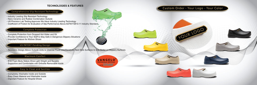 What makes slip resistant shoe lines of Vangelo Professional Footwear that special?