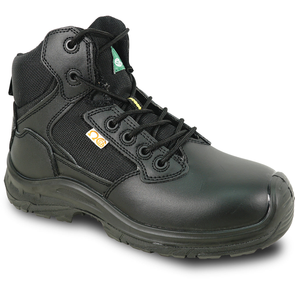 VANGELO Men Work Safety Boot ETHAN-3 CSA Certified Steel Toe Protection Black