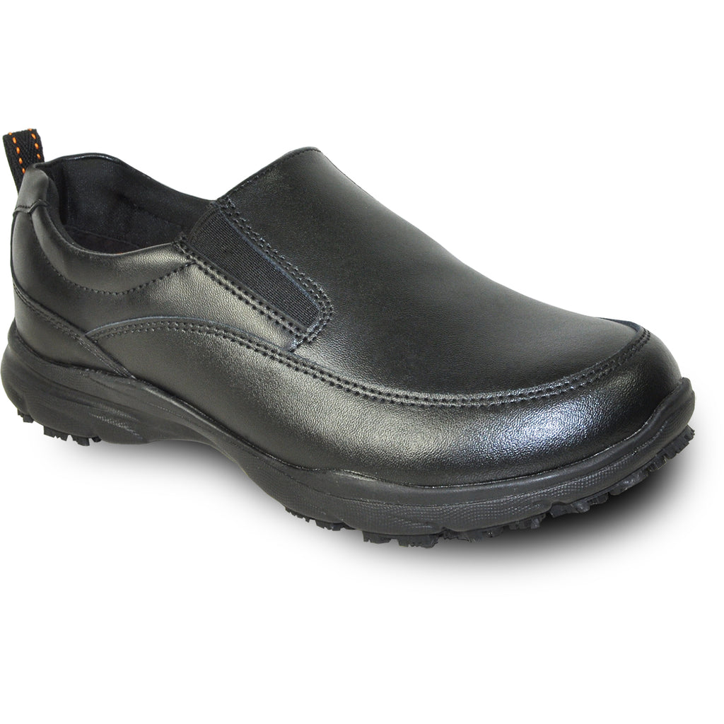 Women Slip Resistant Leather Work Shoe -Patent Design- staffshoes