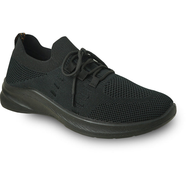 VANGELO Men Slip Resistant Shoe JIMMY-1 Black  - Wide Width Available